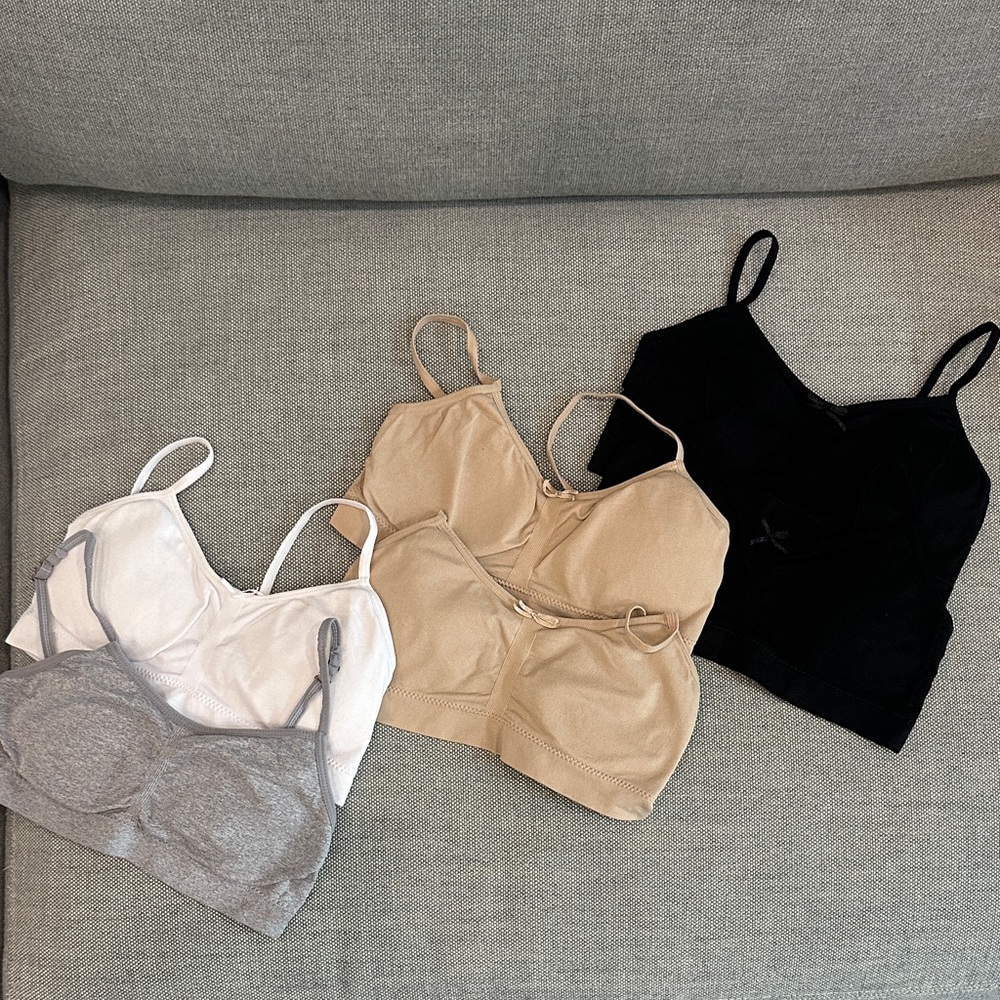 Girl’s Intimates Set - Black, Gray, White, Tan